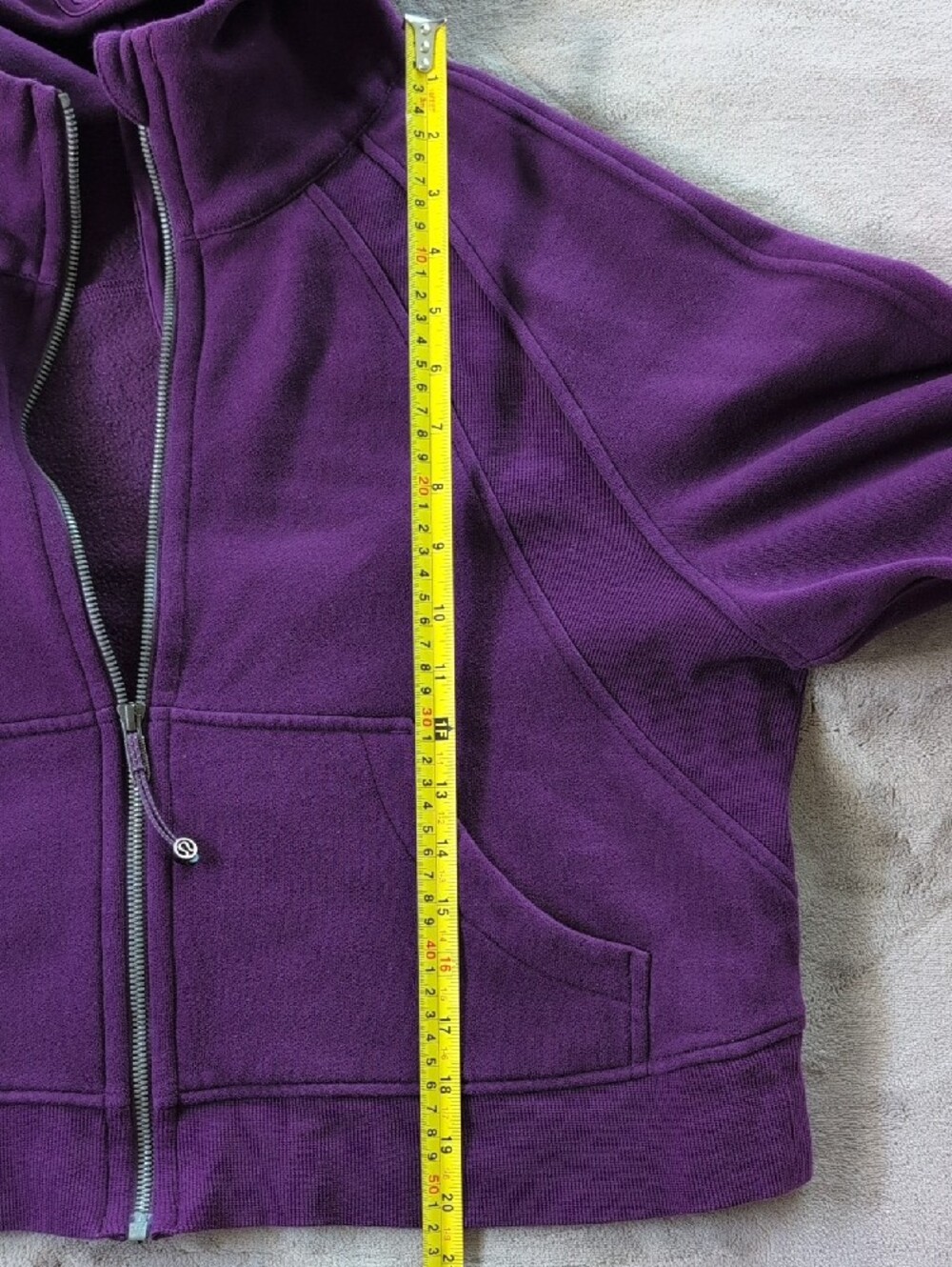 Lululemon Scuba Oversized Full-Zip Hoodie Dramatic Magenta Dark Purple Size M/L - Picture 13 of 16